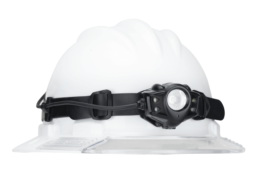 Princeton Tec Apex Industrial Headlamp and Hardhat Light on hardhat