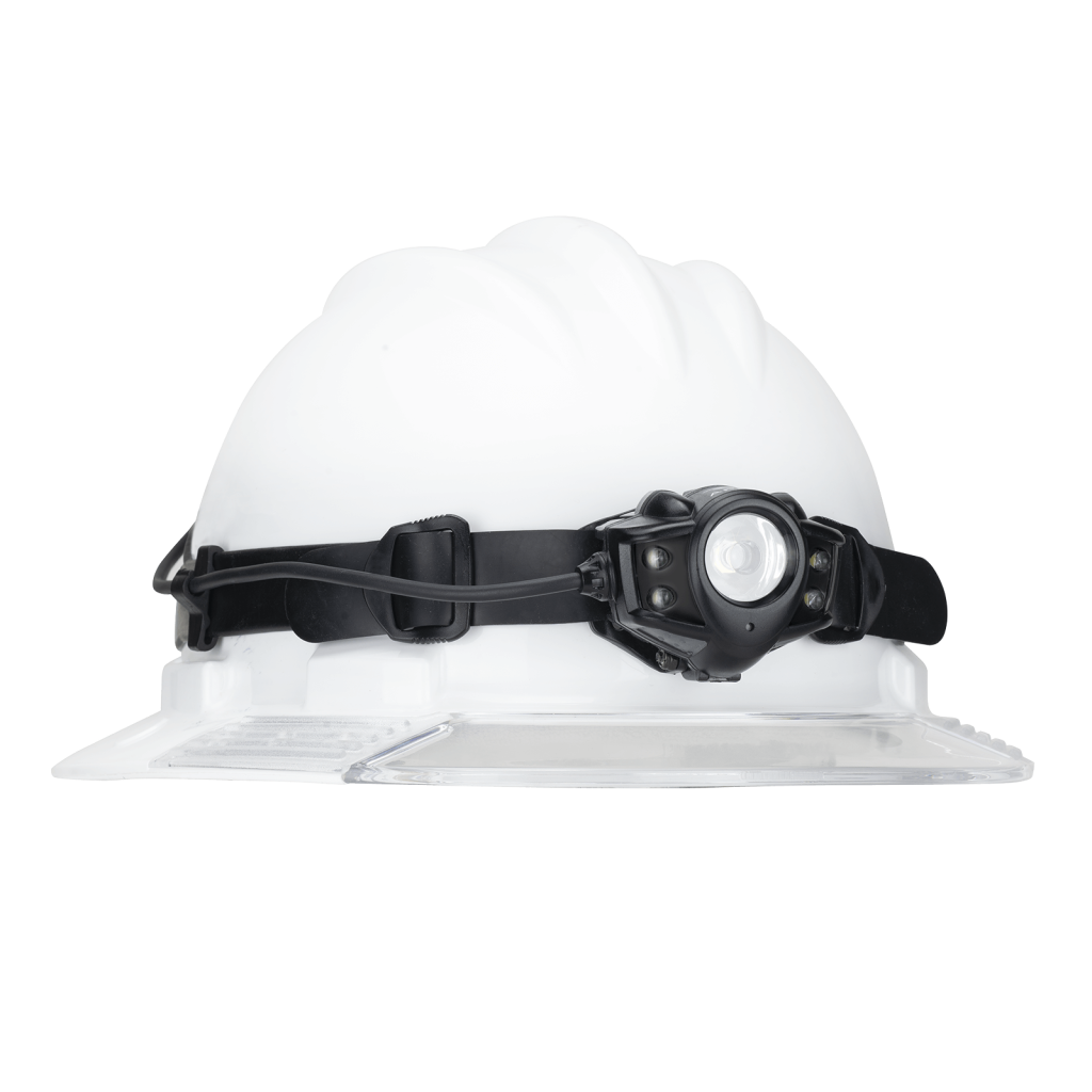 Princeton Tec Apex Industrial Headlamp and Hardhat Light on hardhat