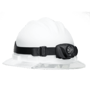 Princeton Tec Eos Industrial Headlamp on hardhat