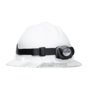 Princeton Tec Quad II Intrinsically Safe Headlamp on hardhat