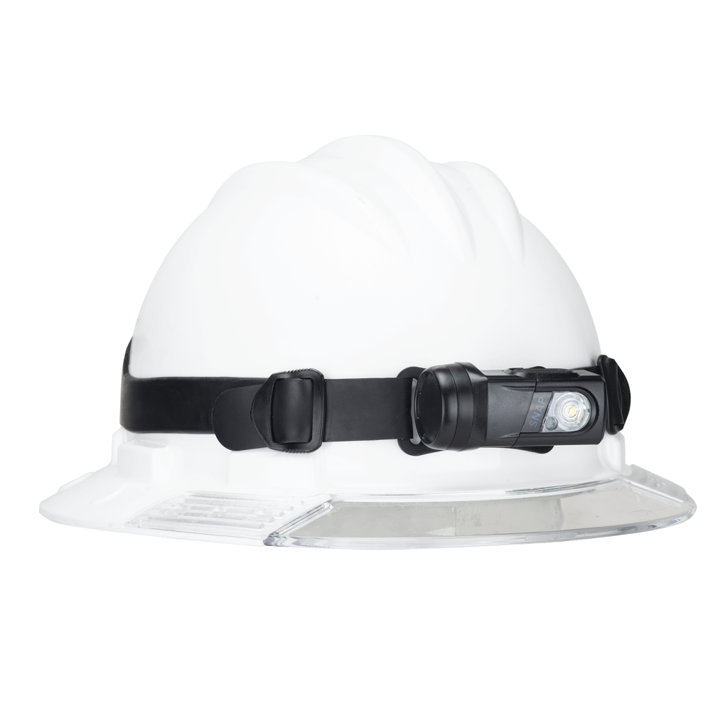 Princeton Tec Snap Industrial Magnetic Light kit on hardhat