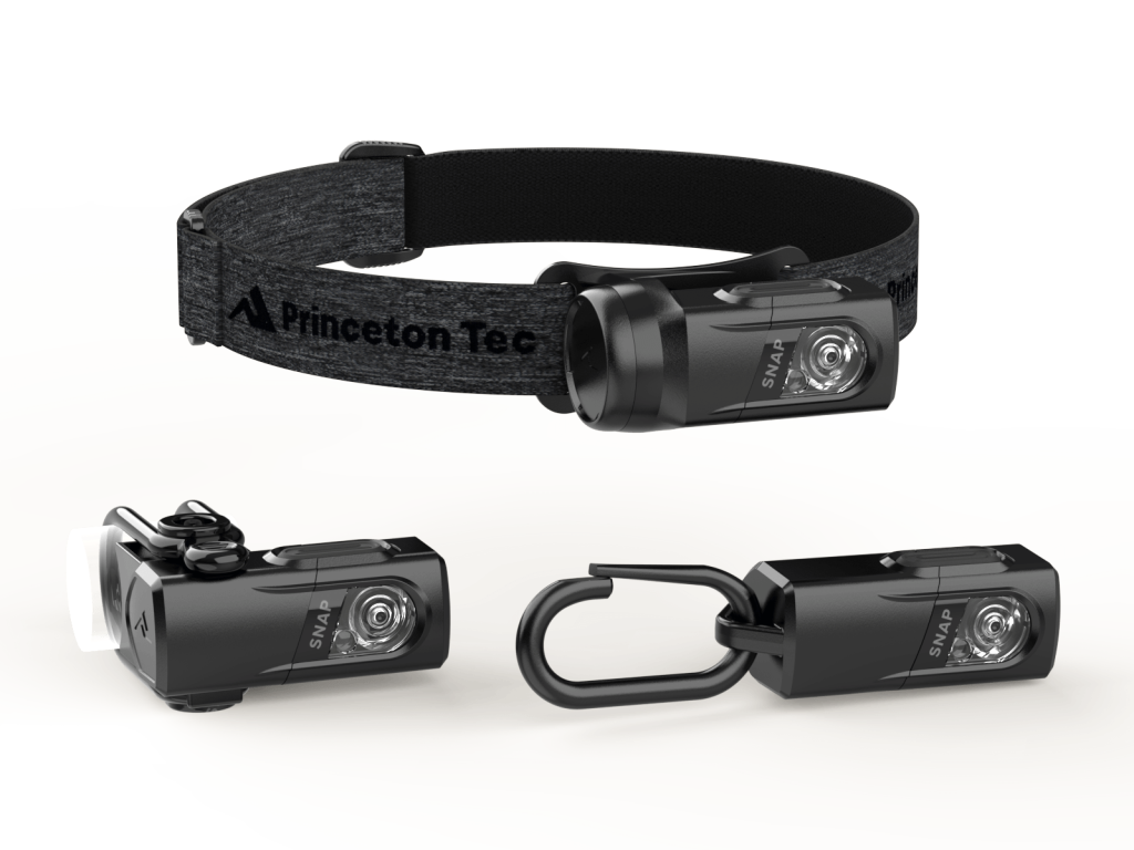 Princeton Tec Snap Headlamp Kit black with bar mount and carabiner mount