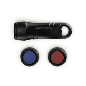 Princeton Tec Amp RBW flashlight black with red and blue lenses