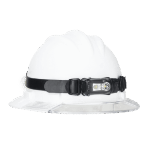 Princeton Tec Axis Li Industrial Headlamp on hardhat